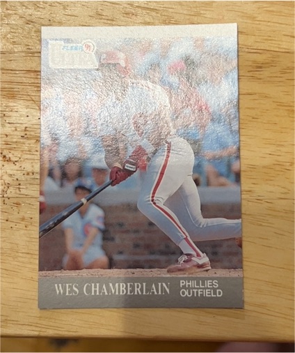 1991 Ultra Wes Chamberlain Philadelphia Phillies — front