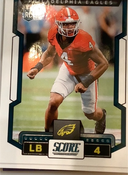 2023 Panini Score #4 Philadelphia Eagles LB Rookie — front