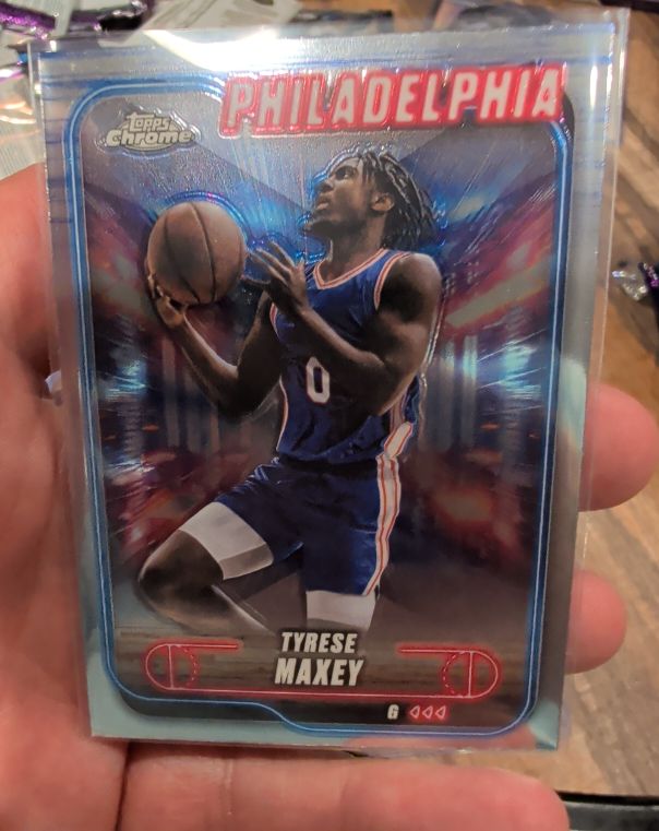 2024-25 Topps Chrome #40 Tyrese Maxey — front