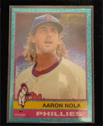 2025 Topps Heritage Chrome #186 Aaron Nola — front