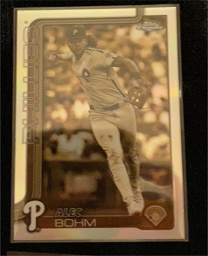 2025 Topps Chrome #57 Alec Bohm Sepia Refractor — front