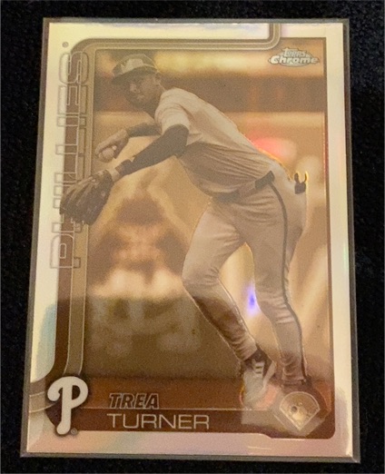 2025 Topps Chrome #208 Trea Turner Sepia Refractor Philadelphia Phillies — front