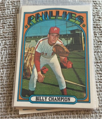 1972 Topps #599 Billy Champion — front