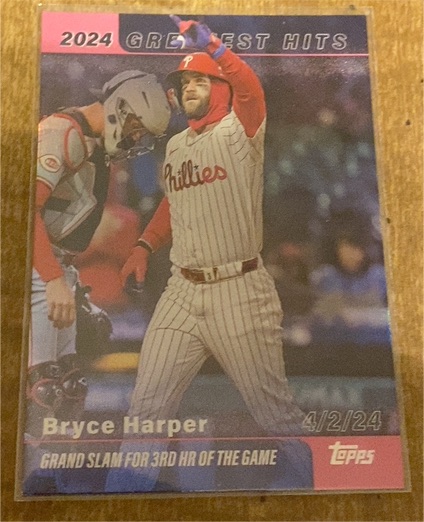 2025 Topps Series 1 #GH-3 Bryce Harper 2024 Greatest Hits Philadelphia Phillies — front