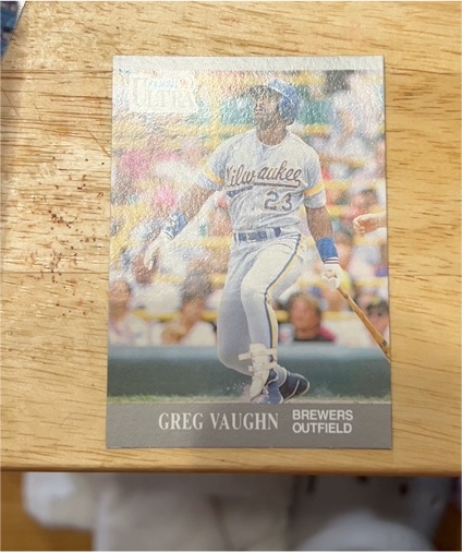 1991 Fleer Ultra #132 Greg Vaughn — front