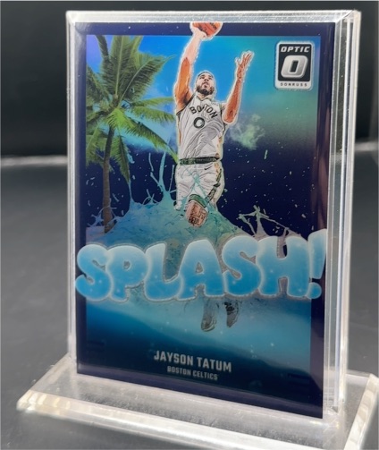 2024-25 Donruss Optic #11 Jayson Tatum Splash! Purple Prizm — front