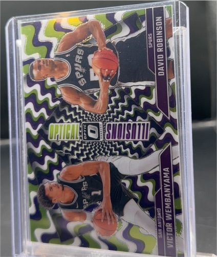 2024-25 Panini Donruss Optic #5 Victor Wembanyama/David Robinson Optical Illusions — front