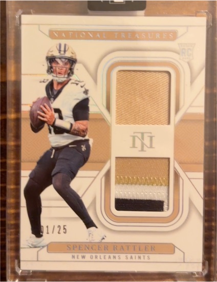 2024 Panini National Treasures #01 Spencer Rattler — front