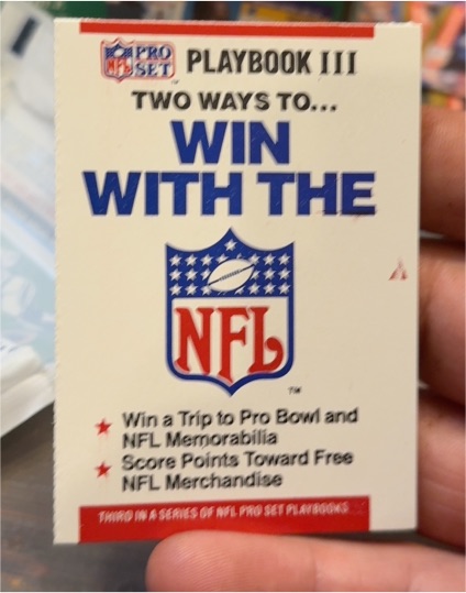 1990 Pro Set Playbook III Win With The NFL — front