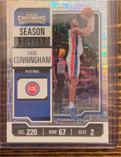 2023-24 Panini Contenders #20 Cade Cunningham Season Ticket Retail — front