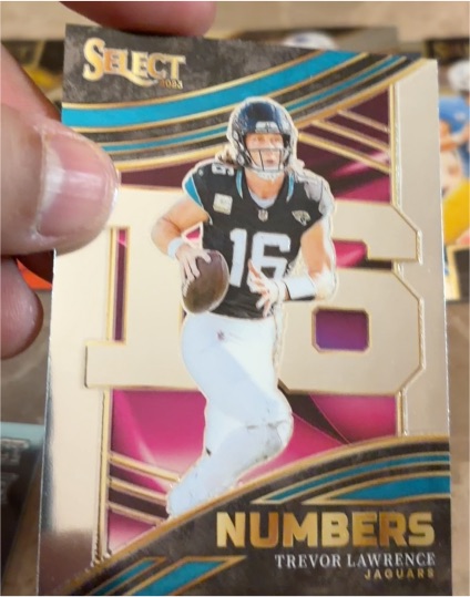 2023 Panini Select Football Numbers #NMB-TLA Trevor Lawrence — front