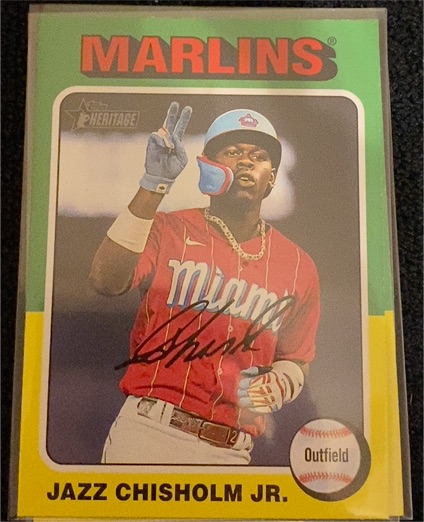 2024 Topps Heritage #409 Jazz Chisholm Jr. — front