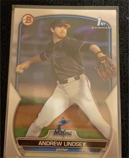 2023 Bowman Draft Chrome #BDC-18 Andrew Lindsey — front