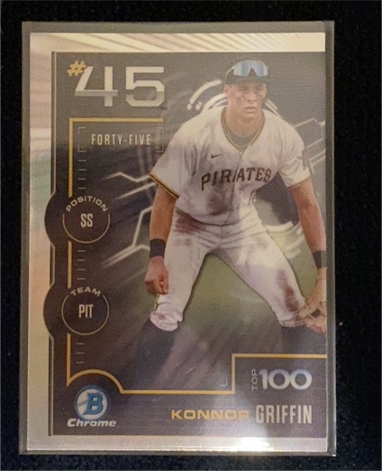 2025 Bowman Chrome Scouts Top 100 #BTP-45 Konnor Griffin — front