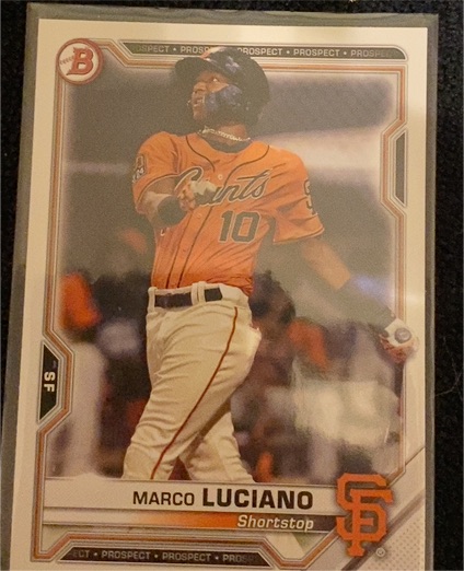 2021 Bowman Prospects #BP-8 Marco Luciano — front