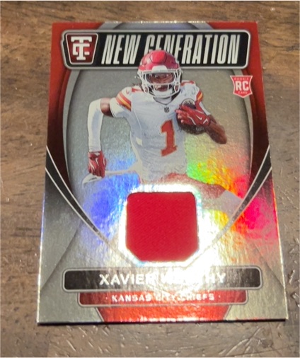 2024 Panini Totally Certified New Generation Patch #NGJ-XWT Xavier Worthy — front