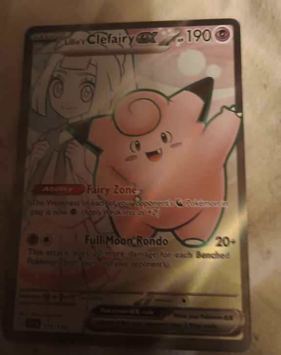 2025 Pokémon Sv09: Journey Together #173 Lillie's Clefairy EX — front