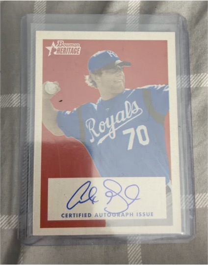 2006 Bowman Heritage #SG-AG Alex Gordon Autograph — front