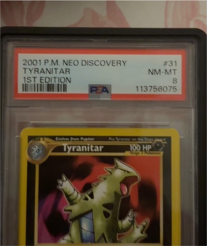 2001 Pokemon Neo Discovery #31 Tyranitar — front