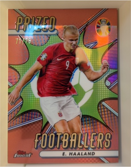 2023 Topps Finest Road to UEFA Euro 2024 #PF-EH Erling Haaland Prized Footballers — front
