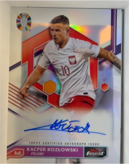 2023 Topps Finest Road to UEFA Euro 2024 Kacper Kozlowski Autograph — front