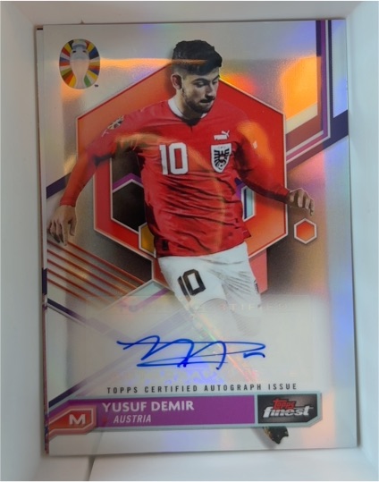 2023 Topps Finest Road to UEFA Euro 2024 #BCA-YD Yusuf Demir — front