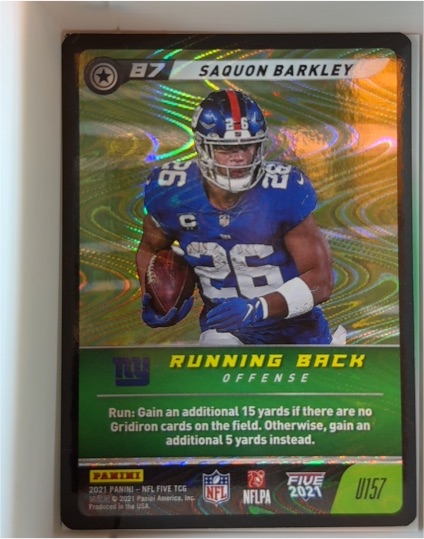 2021 Panini NFL Five #U157 Saquon Barkley — front