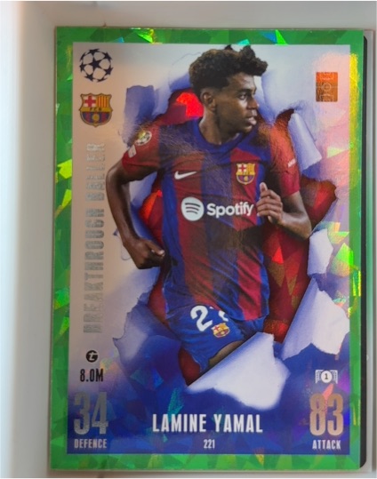 2023-24 Topps Match Attax Extra #221 Lamine Yamal — front