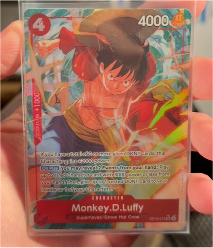 One Piece TCG OP12-015 Monkey D. Luffy Legacy of the Master Alternate Art — front