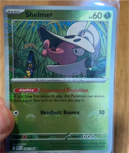 2025 Pokémon Scarlet & Violet White Flare #008 Shelmet — front
