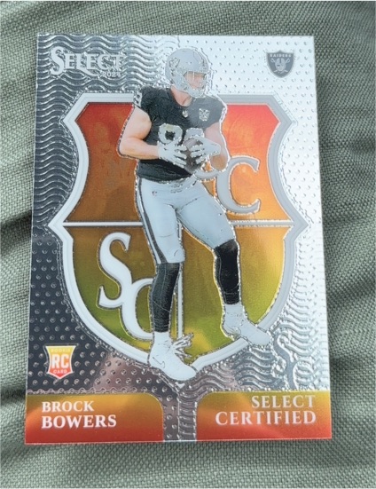 2024 Panini Select #7 Brock Bowers Select Certified Rookie Card — front
