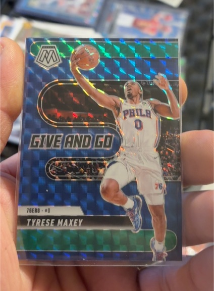 2024-25 Panini Mosaic #12 Tyrese Maxey Give and Go — front