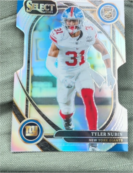 2024 Panini Select #299 Tyler Nubin Rookie Silver Prizm New York Giants — front