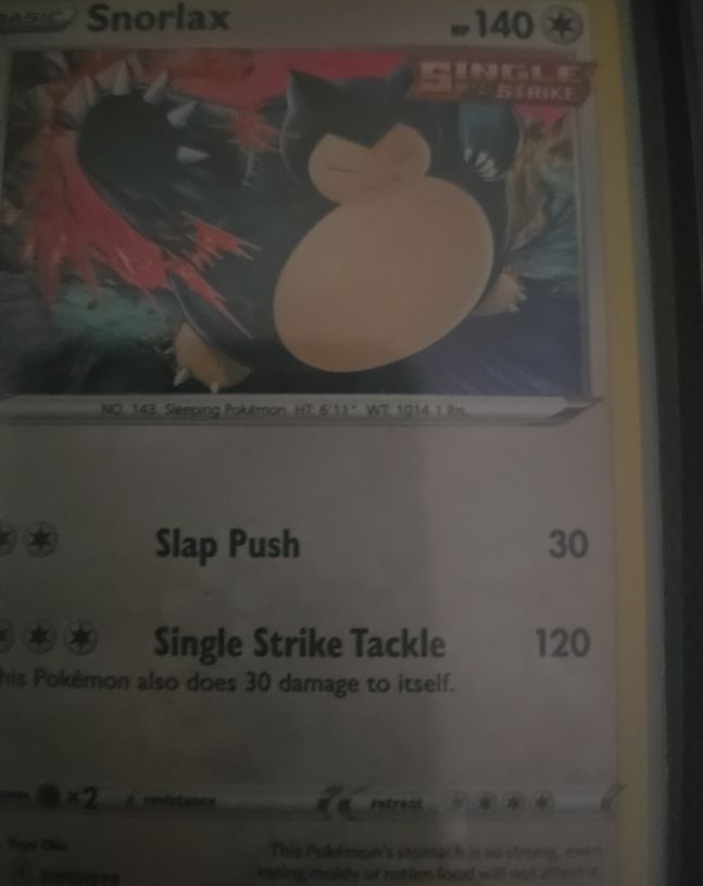 2021 Pokémon TCG SWSH119 Snorlax Single Strike Promo — front