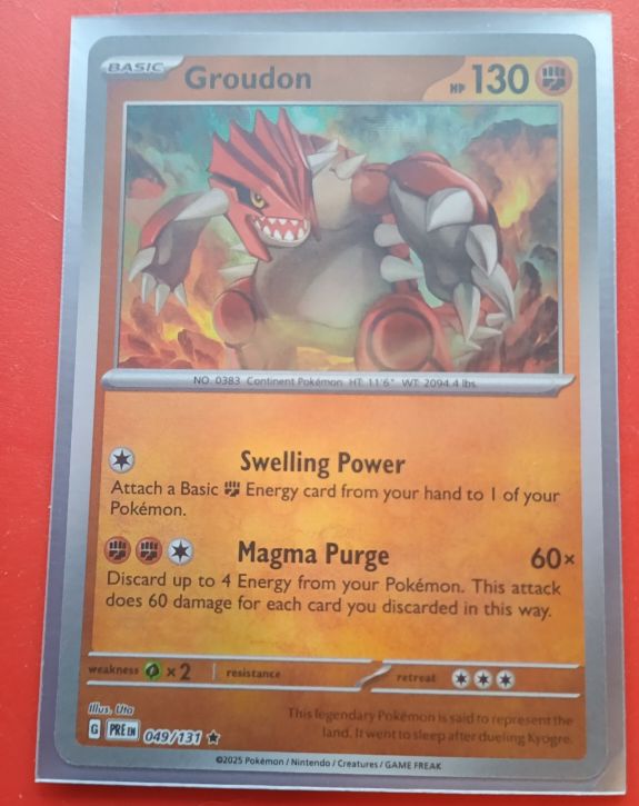 2025 Pokémon Prismatic Evolutions #049 Groudon — front