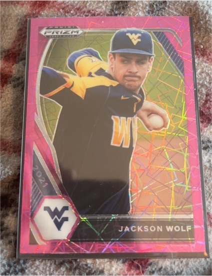 2021 Panini Prizm Draft Picks #PDP129 Jackson Wolf — front