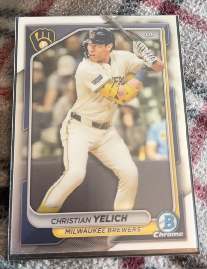 2024 Bowman Chrome #14 Christian Yelich Milwaukee Brewers — front
