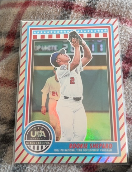 2025 Panini Stars & Stripes #128 Rookie Shepard — front