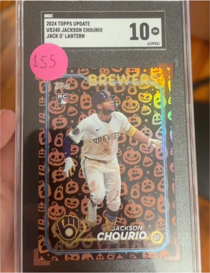 2024 Topps Update #US240 Jackson Chourio Jack O' Lantern — front