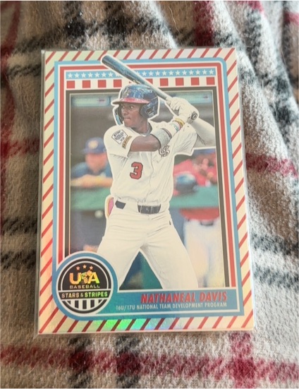 2025 Panini Stars & Stripes Baseball #197 Nathaneal Davis NTDP Prospect — front