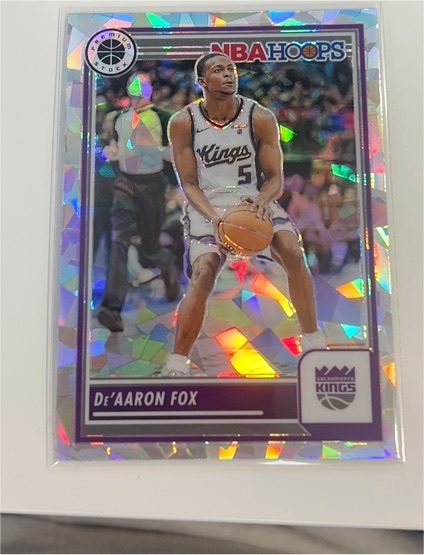 2023-24 Panini NBA Hoops Premium Stock #199 De'Aaron Fox — front