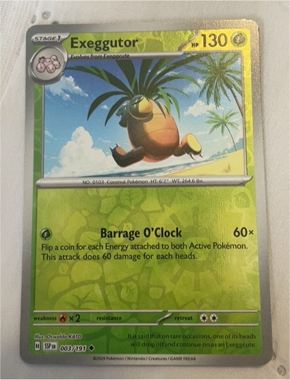 2024 Pokémon SV08: Surging Sparks #003 Exeggutor — front