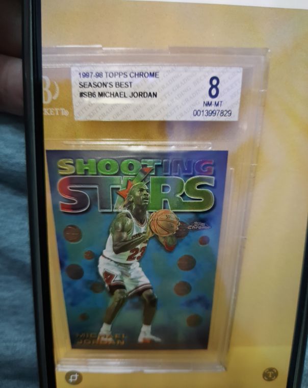1997-98 Topps Chrome #SB6 Michael Jordan Season's Best Shooting Stars — front