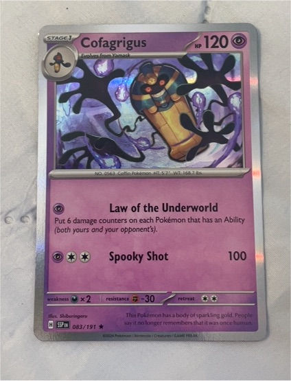2024 Pokémon Scarlet & Violet Surging Sparks #83 Cofagrigus — front