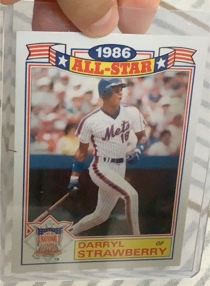 1987 Topps #8 Darryl Strawberry 1986 All-Star Commemorative — front
