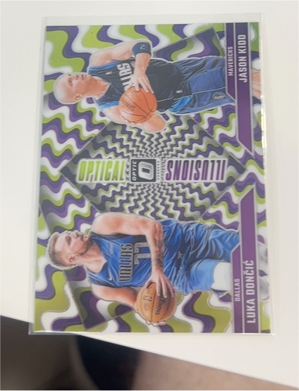 2024-25 Panini Donruss Optic #1 Optical Illusions Luka Doncic & Jason Kidd — front