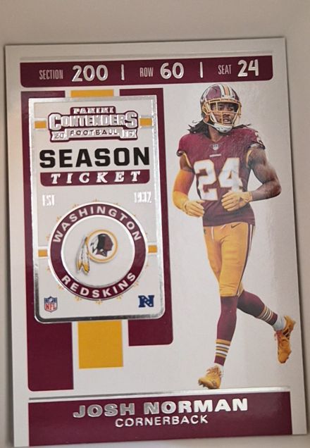2019 Panini Contenders Season Ticket #61 Josh Norman — front