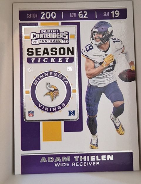 2019 Panini Contenders #65 Adam Thielen Minnesota Vikings — front