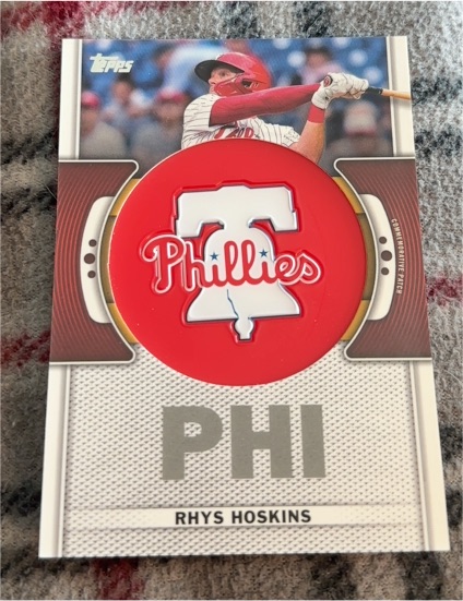 2023 Topps Series 1 #TLP-RH Rhys Hoskins Commemorative Team Logo Patch — front