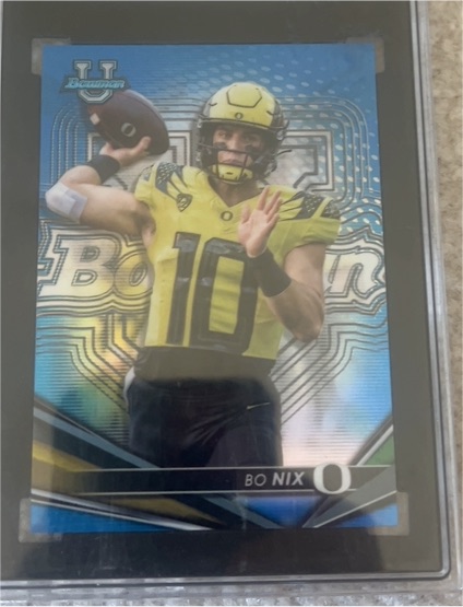 2022 Bowman University #22 Bo Nix — front